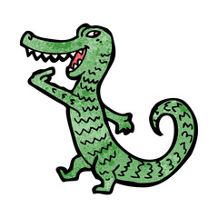 Obraz premium friendly crocodile cartoon character