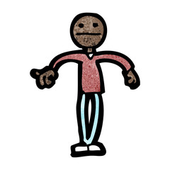 cartoon stick man shrugging