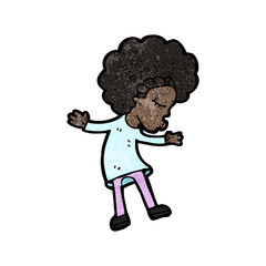 cartoon dancing woman