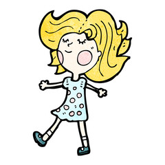 cartoon pretty blond girl