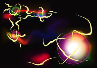 plasma electric atom vector background