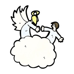 cartoon angels in heaven
