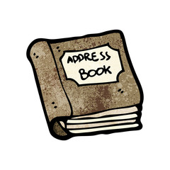 cartoon address book