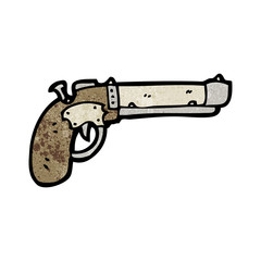 cartoon old pistol