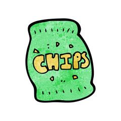 cartoon potato chips