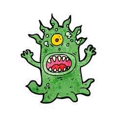 cartoon alien monster