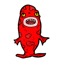 cartoon piranha