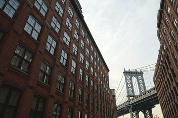 Naklejka premium Manhattan Brdige from Brooklyn