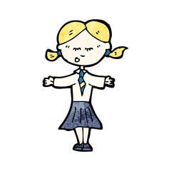 cartoon blond school kid