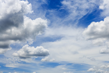 clouds on the blue sky