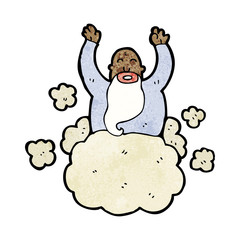 god on cloud cartoon