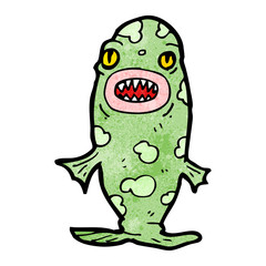 cartoon piranha