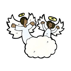 cartoon angel in heaven