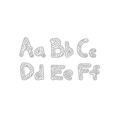  Letters of the alphabet written with pen
