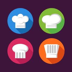 Compilation of Colorful Chef Hat Flat Icon