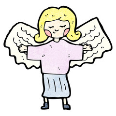 Retro cartoon with texture. Isolated on White.