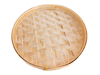 Thai threshing basket  in thai kitchen isolated