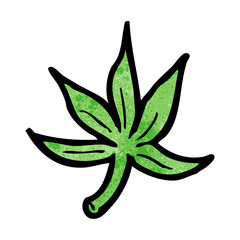 cartoon marijuana leaf