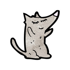 cartoon little wolf