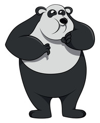 Panda cartoon character