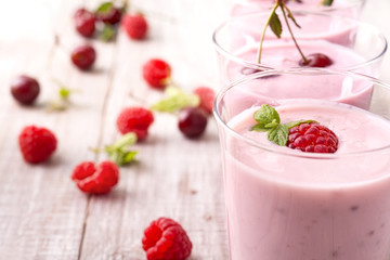 fresh delicious fruit yogurt