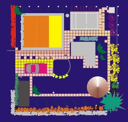 Naklejka premium Landscaping Area