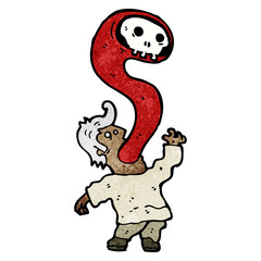 cartoon man possessed by demon