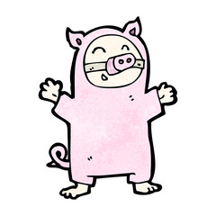 cartoon pig costume,