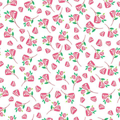 abstract vector roses seamless pattern