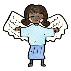 cartoon angel woman