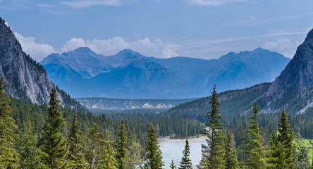mountains panorama view