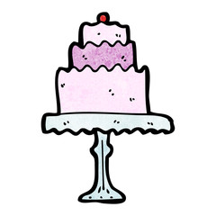 cartoon cake on cakestand