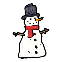 cartoon snowman