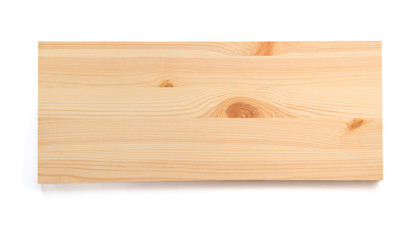 wooden board isolated on white