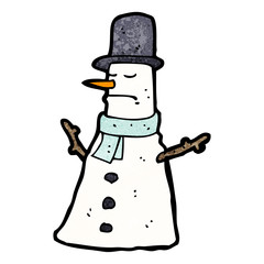cartoon snowman