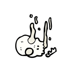 cartoon smoking skull