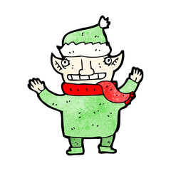 cartoon christmas elf