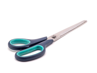 Scissors on a white background