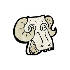 spooky ram skull cartoon
