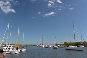 Fototapeta premium Yachts in marina at Christchurch, Dorset