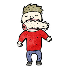 cartoon cannibal man