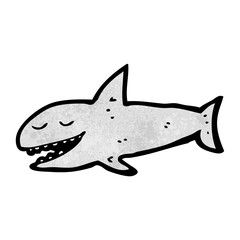 grinning cartoon shark