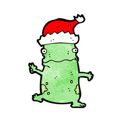 cartoon christmas party frog