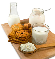 Isolated image of dairy products