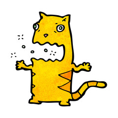 cartoon burping cat