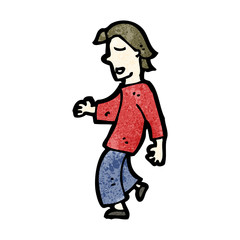 cartoon walking boy