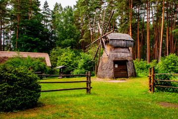  Old Windmills . Latvian Open-Air Ethnographic Museum in Riga.
