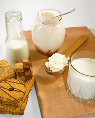 Isolated image of dairy products