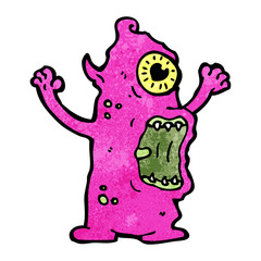 cartoon crazy monster