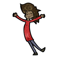 cartoon happy person